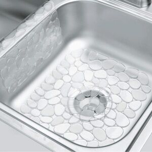 👀4/$25 Clear Pebble Silicone Sink Mat